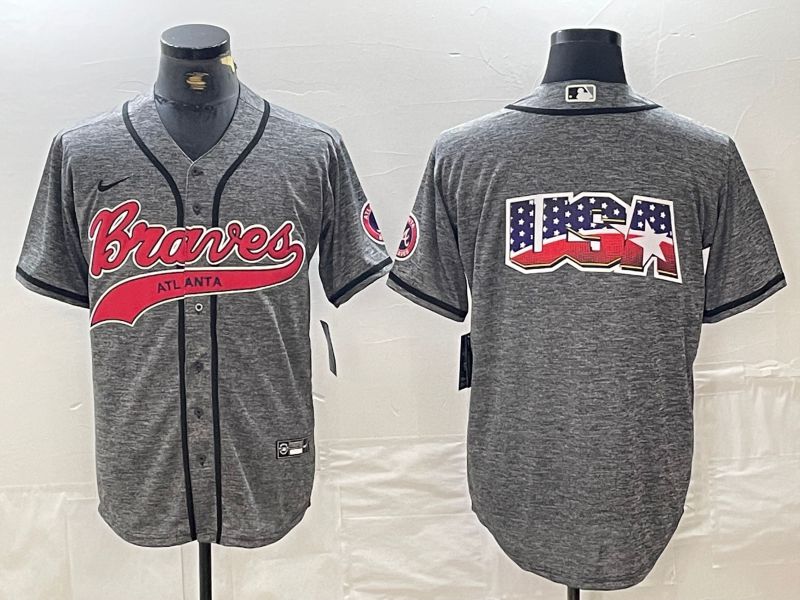 Men Atlanta Braves Blank Grey Jointly 2024 Nike MLB Jersey style 4->atlanta braves->MLB Jersey